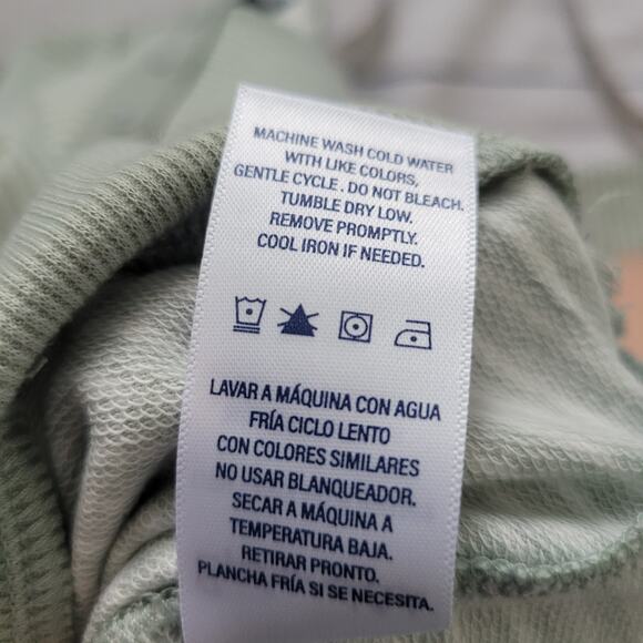 Splendid Size S Green Striped Lounge Top Soft Long Sleeve Chest Pocket Casual - Picture 9 of 9